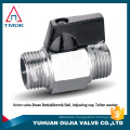 Mini Lever Ball Valve BSPP (1/4 3/8 1/2 3/4) Air Gas Water Fuel Brass Shut OFF Chrome-Plated Brass Mini Ball Valve